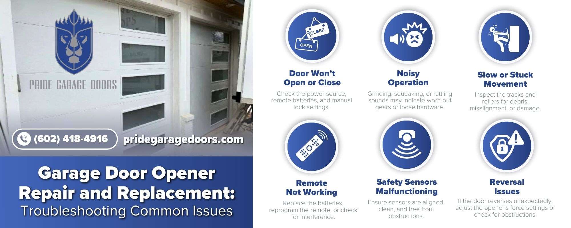 Pride Garage Doors - Garage Door Opener Repair and Replacement